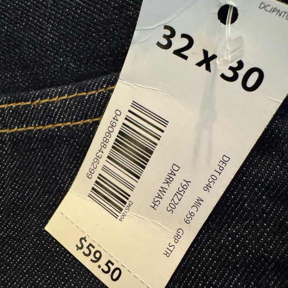 NWT MENS CREMIEUX PREMIUM DARK DENIM STRAIGHT LEG JEANS. - Picture 6 of 8